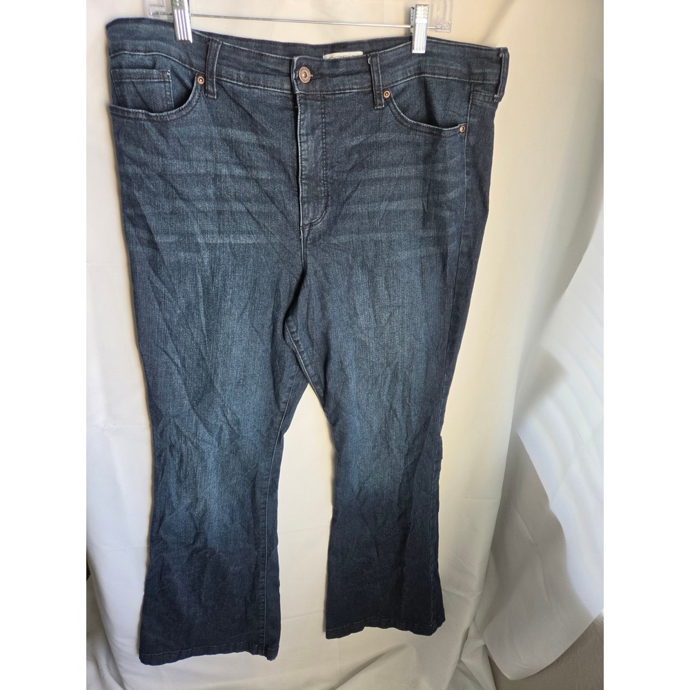 Sofia Jeans by Sofia Vergara Dark Wash Flare Denim Pants Womens